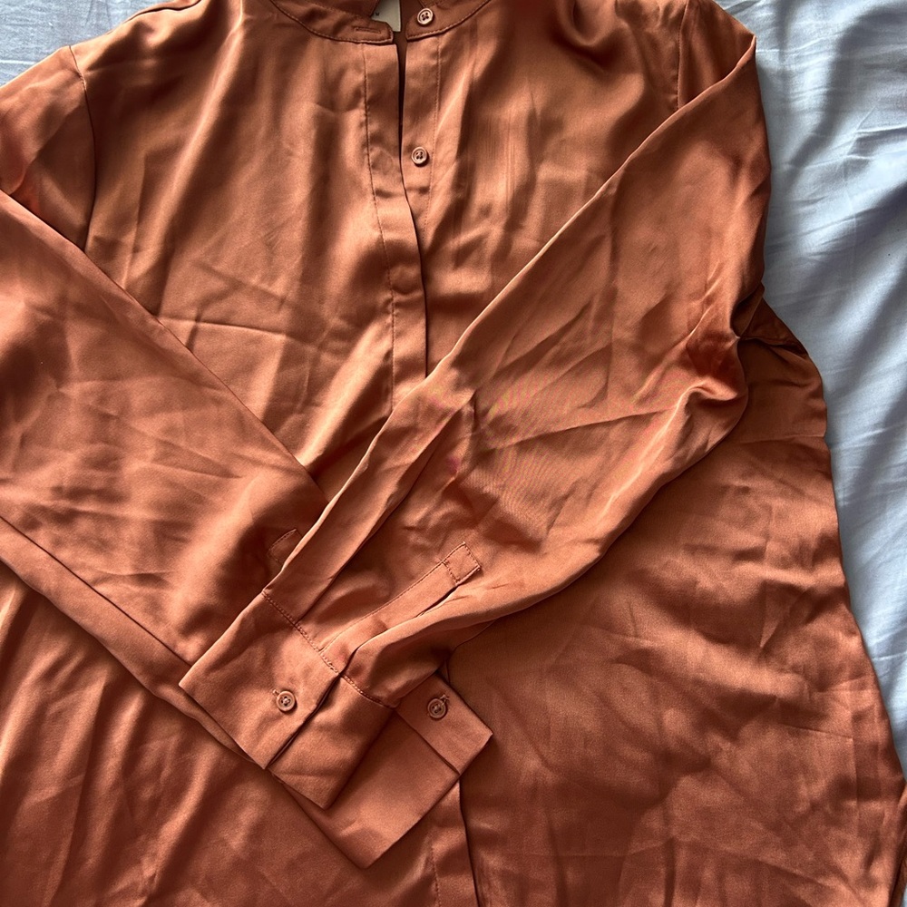 a new day Women's Button Down Shirt - Rust Orange